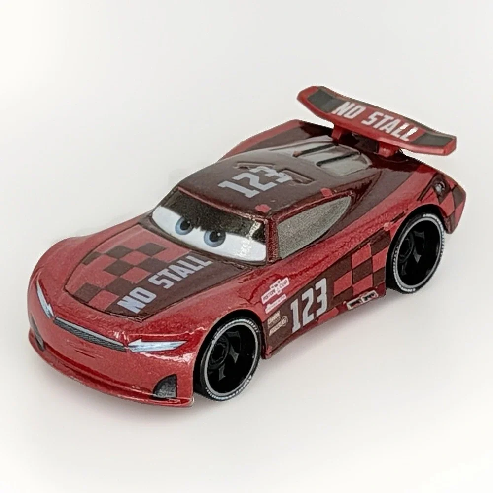 Disney Pixar Cars No Stall #123 Diecast Race Car Mattel Red 1:55 Loose